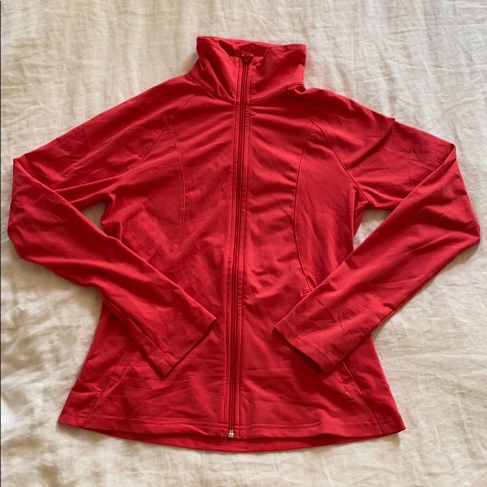adidas Clima365 Full-Zip Neon Coral Sweater
